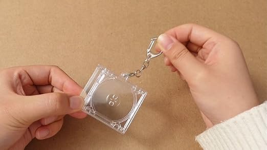 Amazon.com: Misdary 10 Pcs Clear Mini Cd Holder Keychain Album